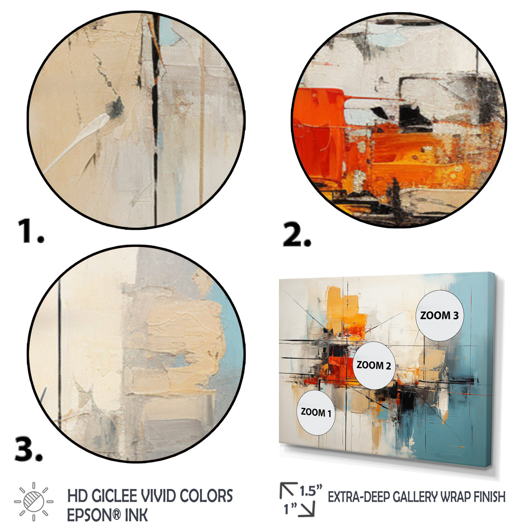 Teal Orange Bold Energy IV - Multi-Panels