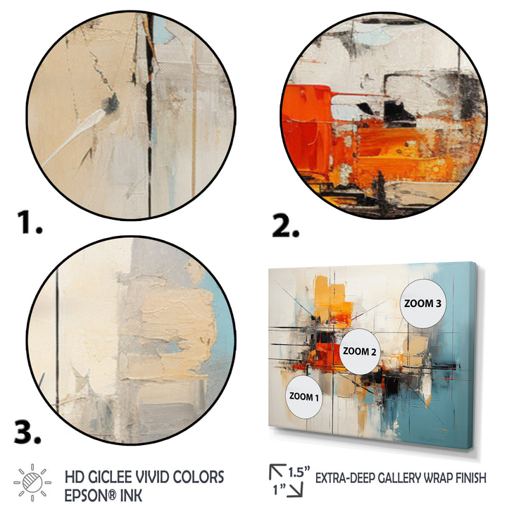 Teal Orange Bold Energy IV - Multi-Panels