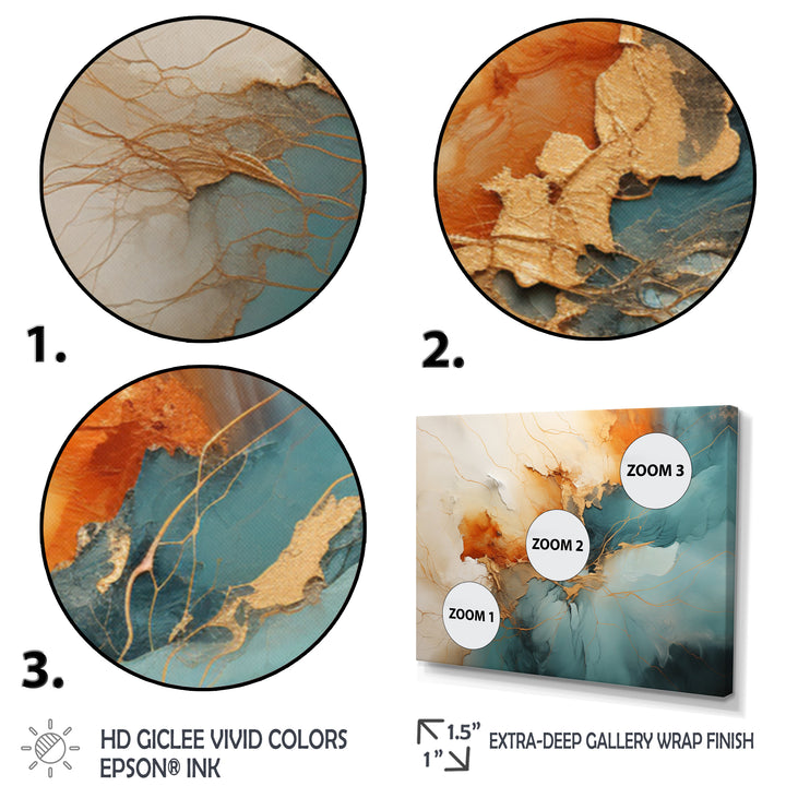 Teal Orange Bold Energy V - Multi-Panels