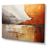 Grey Orange Grey And Orange Geological Wonders - Abstract Canvas Wall Art