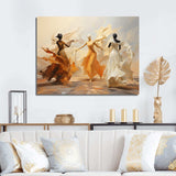 Yellow And White Dance Woman Ensemble I - Fashion Canvas Wall Art