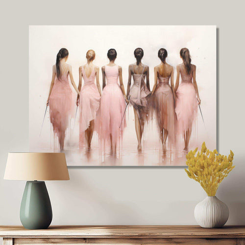 Pink Dance Quiet Ensemble - Fashion Canvas Wall Art