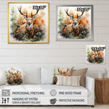 Deer Abstracted Nature - Deer Wall Art Prints
