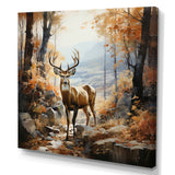 Deer Autumn Serenade - Brown Deer Wall Art