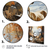 Deer Autumn Serenade - Brown Deer Wall Art