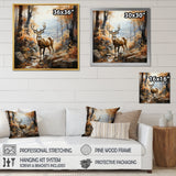 Deer Autumn Serenade - Brown Deer Wall Art