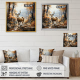 Deer Autumn Serenade - Brown Deer Wall Art
