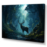 Deer Dancing Shadows - Deer Large Canvas Wall Art