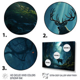 Deer Dancing Shadows - Deer Large Canvas Wall Art