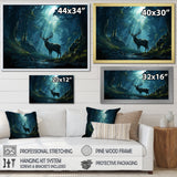 Deer Dancing Shadows - Deer Large Canvas Wall Art