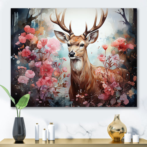 Deer Mystical Forest - Deer Living Room Wall Art