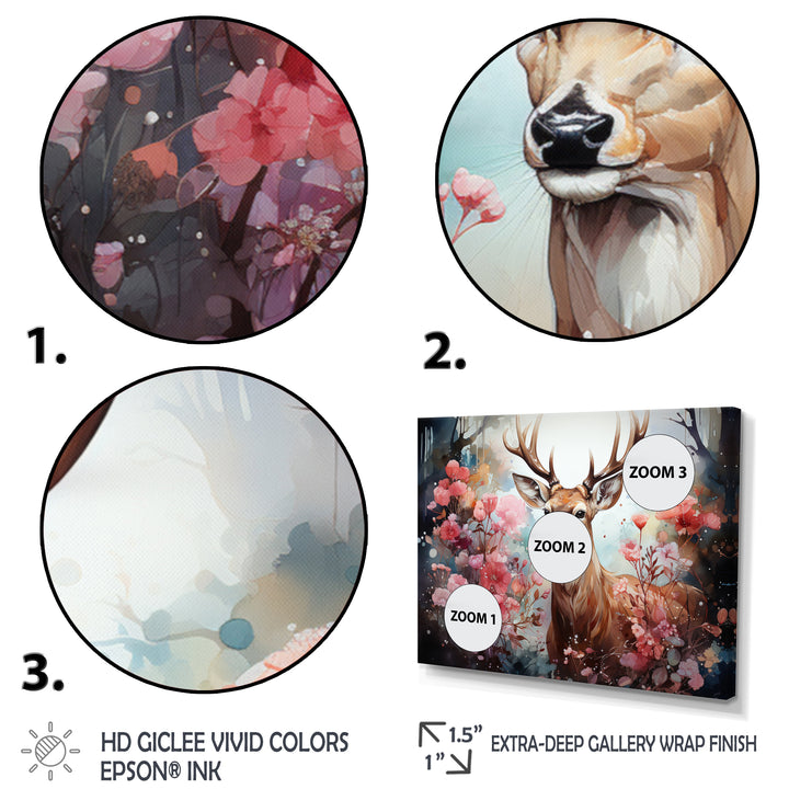Deer Mystical Forest - Deer Living Room Wall Art
