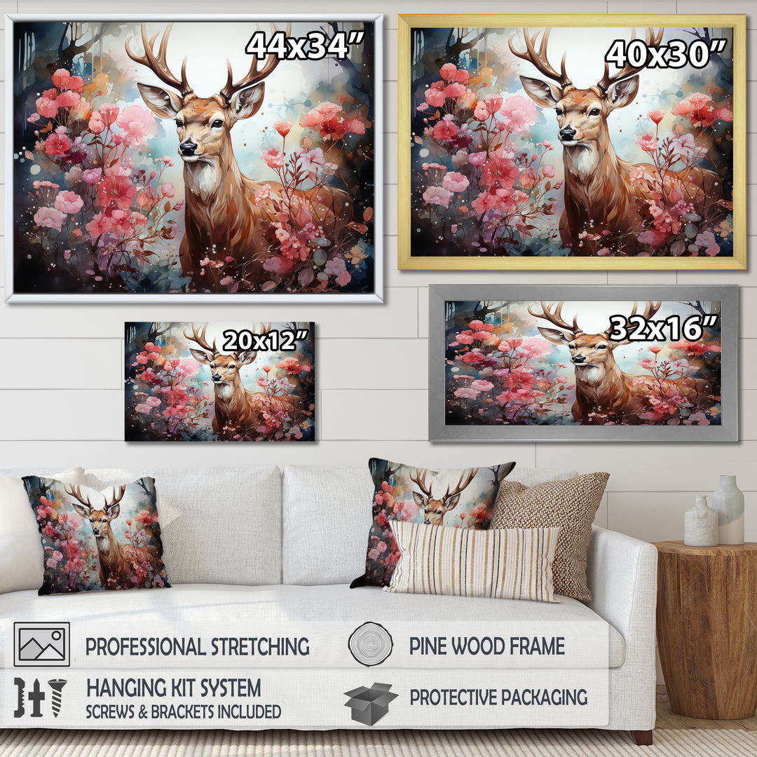Deer Mystical Forest - Deer Living Room Wall Art