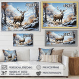 Deer Winters Elegance - Brown Deer Wall Art