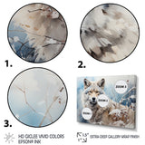 Wolf Winters Embrace - Deer Framed Canvas Art