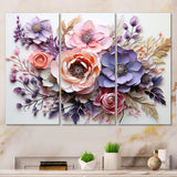 Delicate Florals Paint - Multi-Panel Canvas Prints