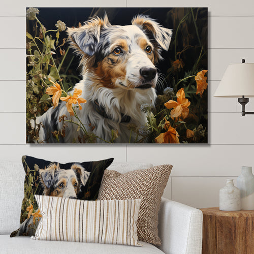 Dog Inquisitive Canine Pastoral - Dog Wall Art Prints