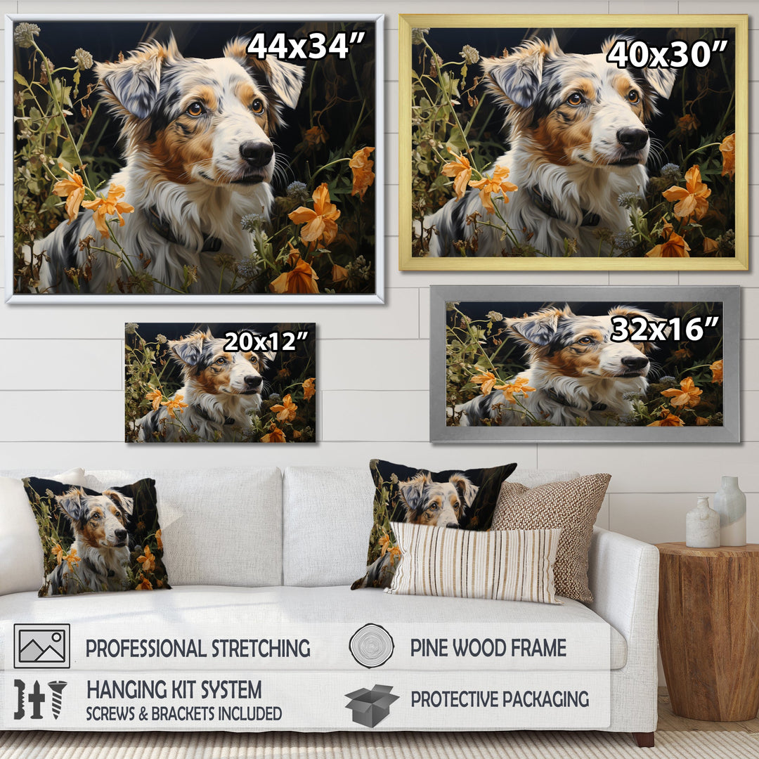 Dog Inquisitive Canine Pastoral - Dog Wall Art Prints