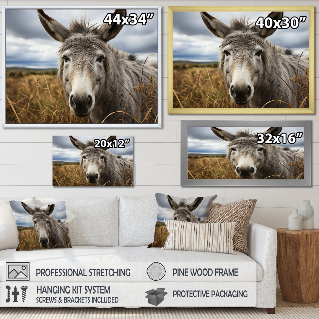 Grey Donkey Gentle Companion - Donkey Home Decor Art