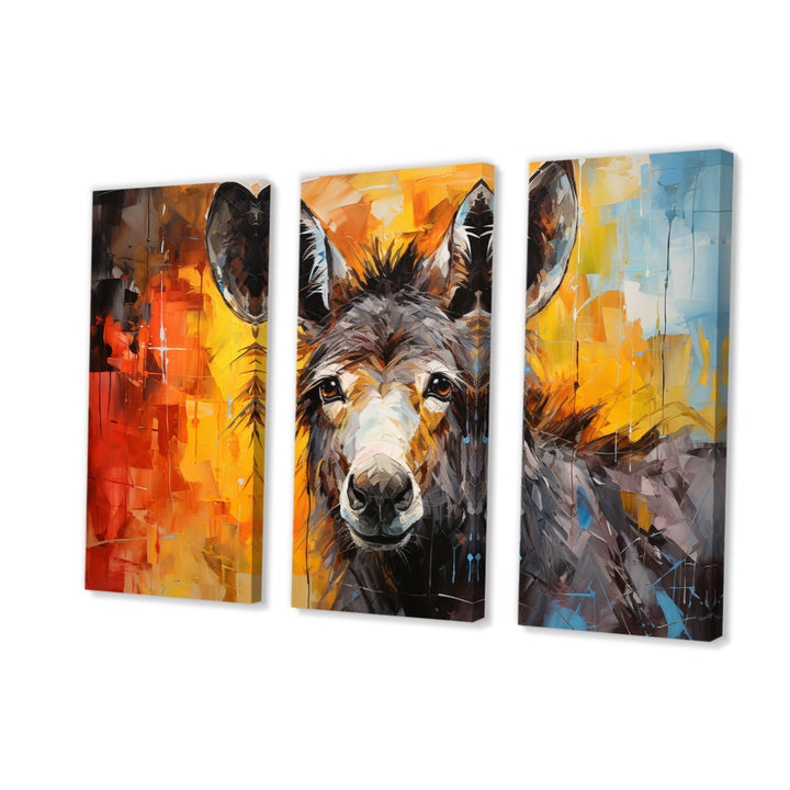 Grey Donkey Gentle Companion Collage - Multi-Panels
