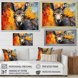 Grey Donkey Gentle Companion Collage - Donkey Living Room Wall Art