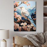 White Dove Winged Harmony Pastoral - Dove Large Canvas Wall Art