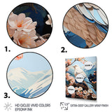 White Dove Winged Harmony Pastoral - Dove Large Canvas Wall Art