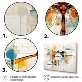 Teak Dragonfly Ethereal Flight Geometric - Animals Canvas Wall Art