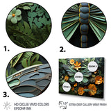 Green Dragonfly Insects Flight Pastoral - Green Dragonfly Wall Art