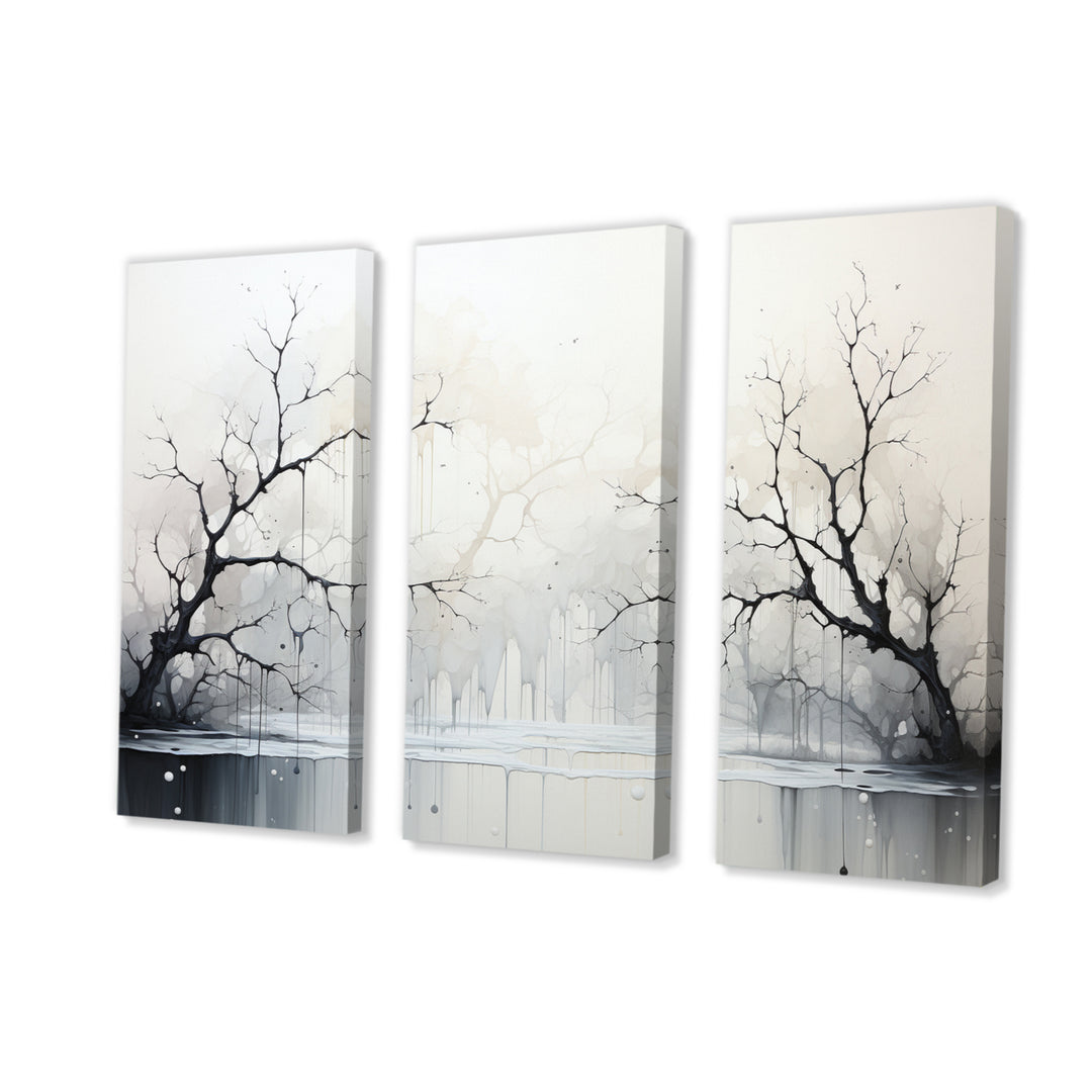 Minimalism Monochrome Serenity River - Multi-Panels
