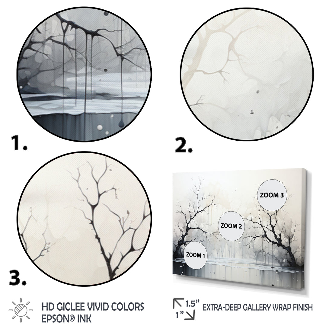 Minimalism Monochrome Serenity River - Multi-Panels