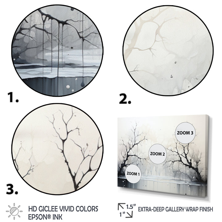 Minimalism Monochrome Serenity River - Multi-Panels