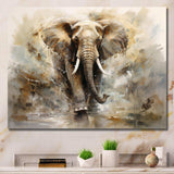 Minimalism Elephant Grace II - Animals Canvas Wall Art