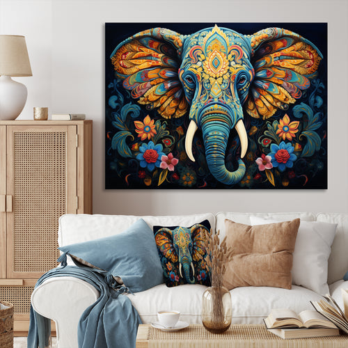 Teal Elephant Legacy - Teal Elephant Wall Art