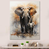 Elephant Gentle Giants Elephants II - Animals Canvas Wall Art