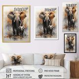 Elephant Gentle Giants Elephants II - Animals Canvas Wall Art