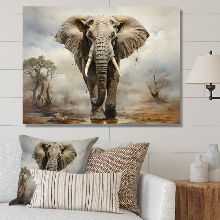 Elephant Graceful Elephant - Elephant Canvas Wall Art