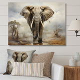 Elephant Graceful Elephant - Elephant Canvas Wall Art
