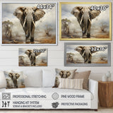 Elephant Graceful Elephant - Elephant Canvas Wall Art