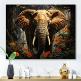 Elephant Jungle Royalty - Elephant Canvas Wall Art