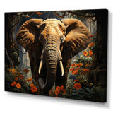 Elephant Jungle Royalty - Elephant Canvas Wall Art