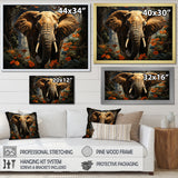 Elephant Jungle Royalty - Elephant Canvas Wall Art