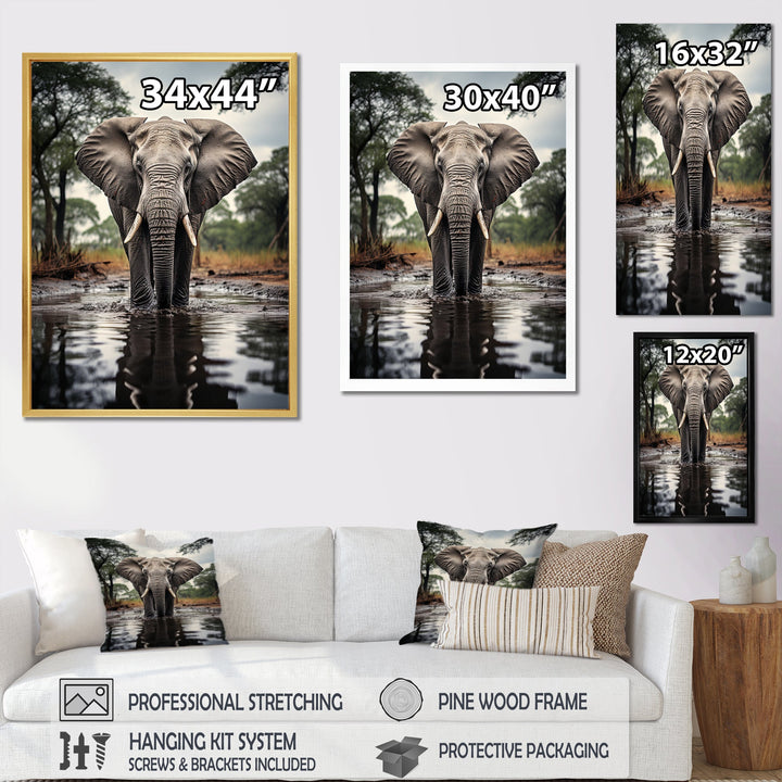 Elephant Majestic Reflections - Elephant Wall Decor