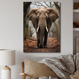Elephant Portrait Vibrant - Gray Elephant Wall Art