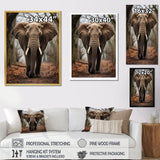 Elephant Portrait Vibrant - Gray Elephant Wall Art