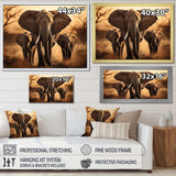 Elephant Shadows Of Serenity I - Animals Canvas Wall Art