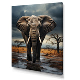Elephant Tales From Afar - Elephant Large Canvas Wall Art