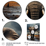 Elephant Tales From Afar - Elephant Large Canvas Wall Art