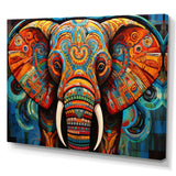 Elephant Tribal Majesty - Animals Canvas Wall Art