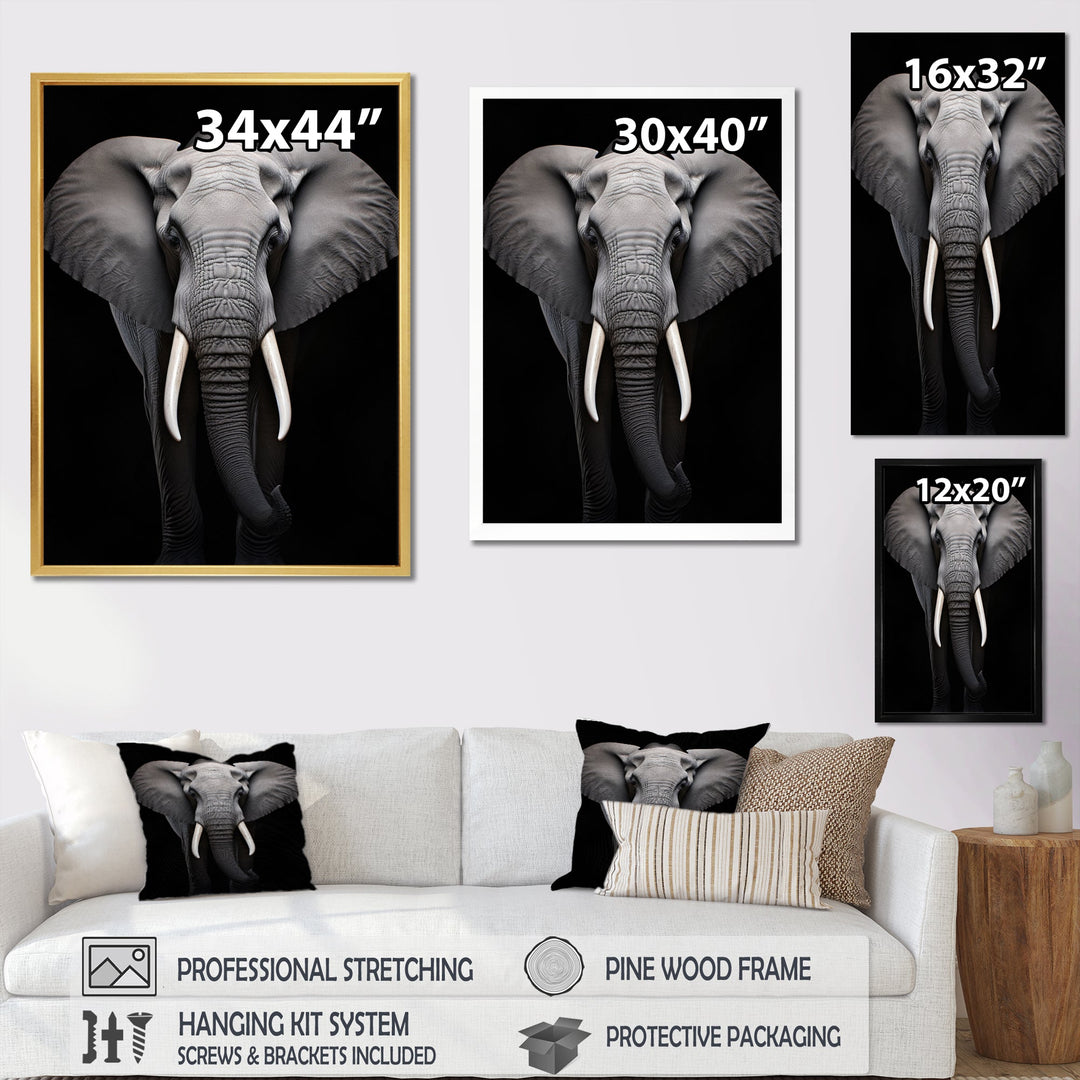 Elephant Tusked Elegance - Elephant Home Decor Art